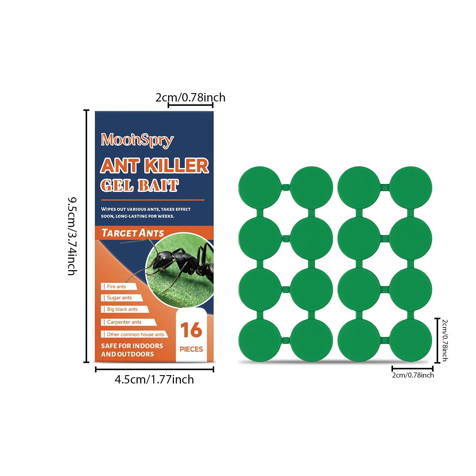 Ant Killer Gel Bait - 16 Pack Indoor & Outdoor Control 1 ant killer gel bait spu989699652487 desc 1