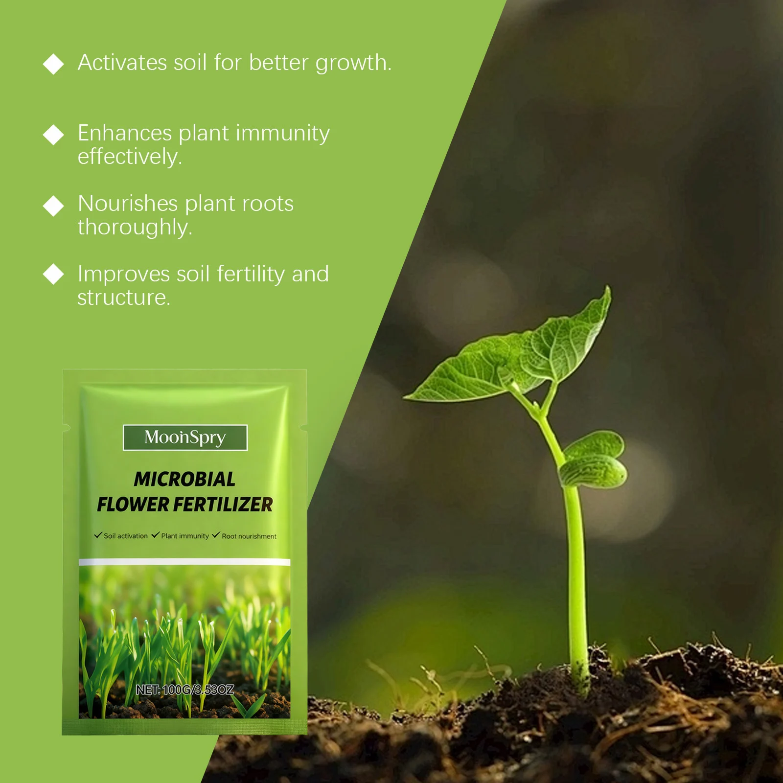 Microbial Flower Fertilizer for Indoor & Outdoor Plants - 100g 12 microbial flower fertilizer spu986981798088 desc 12