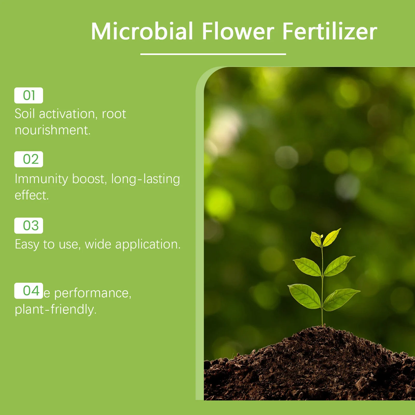 Microbial Flower Fertilizer for Indoor & Outdoor Plants - 100g 8 microbial flower fertilizer spu986981798088 desc 8