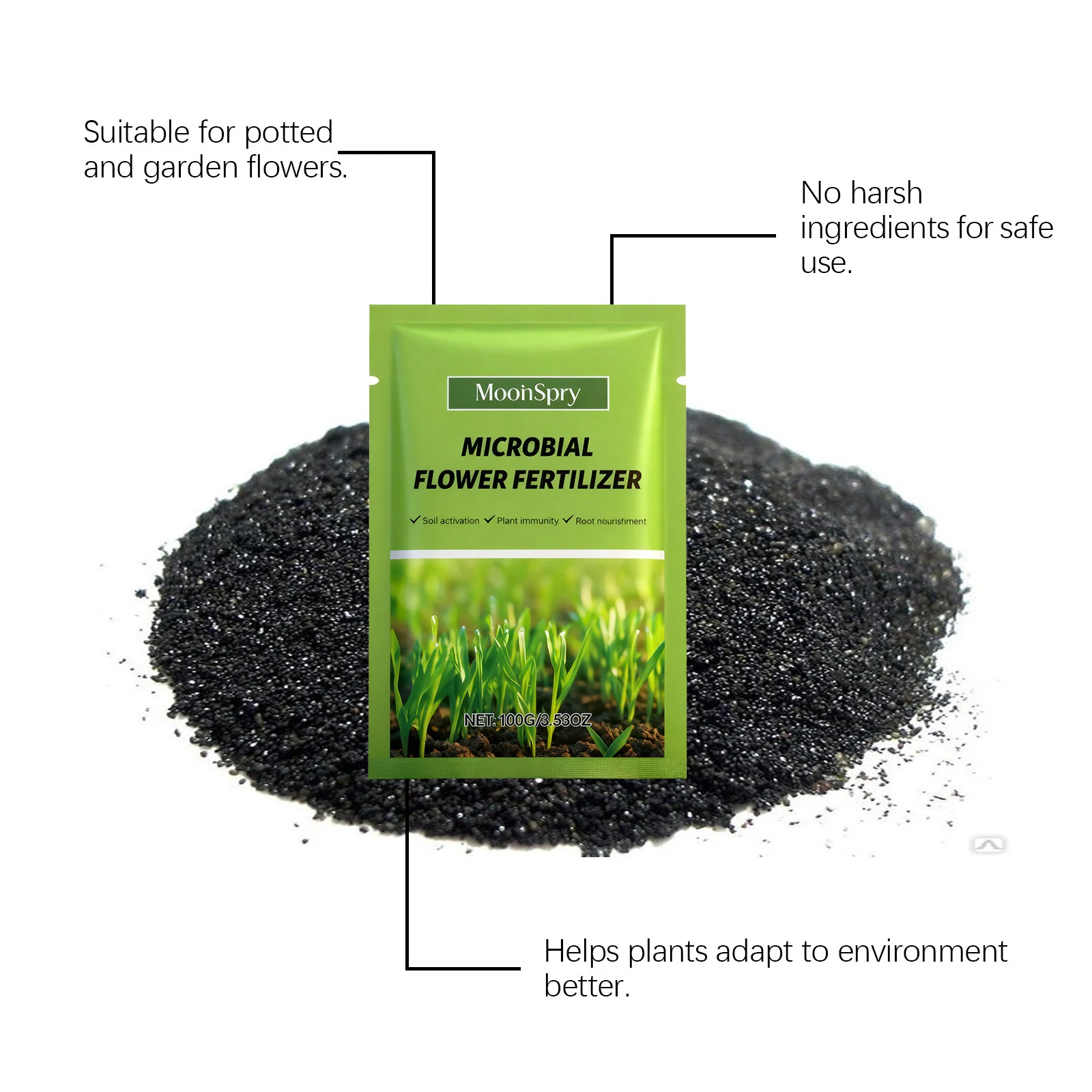 Microbial Flower Fertilizer for Indoor & Outdoor Plants - 100g 9 microbial flower fertilizer spu986981798088 desc 9