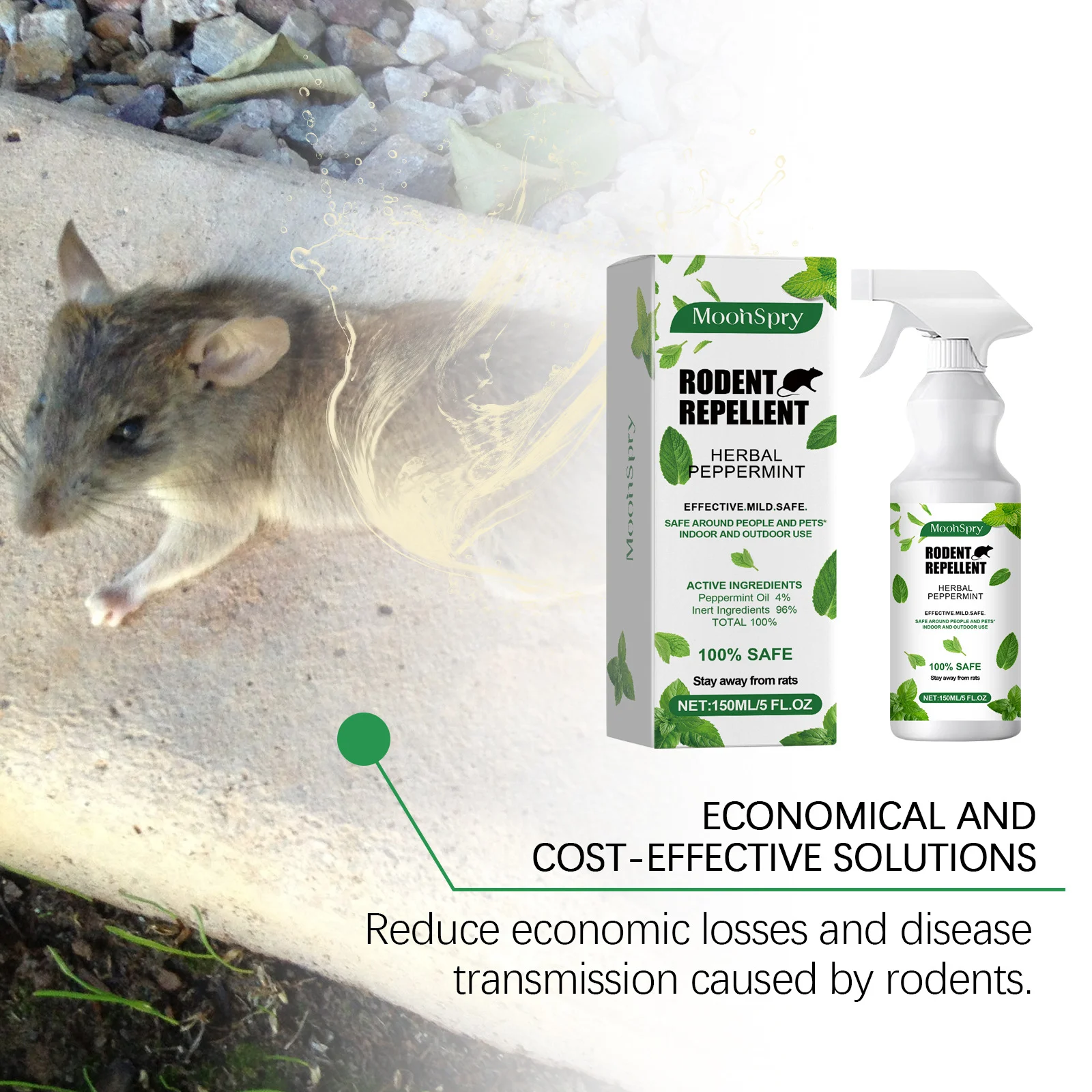 Peppermint Rodent Repellent Spray - Natural Indoor & Outdoor Protection 11 peppermint rodent repellent spray spu802747487224 desc 11