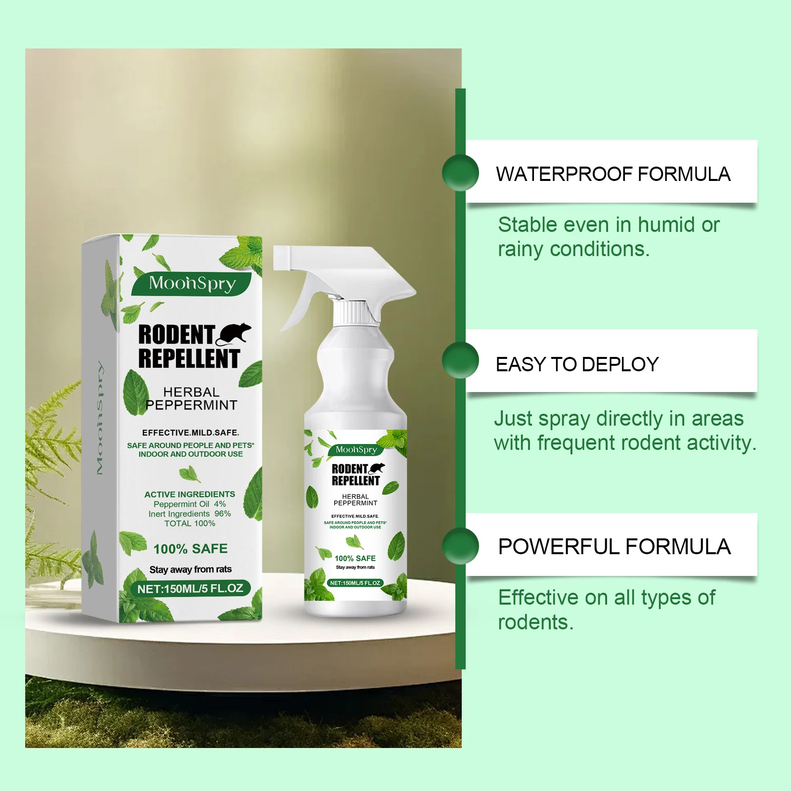 Peppermint Rodent Repellent Spray - Natural Indoor & Outdoor Protection 7 peppermint rodent repellent spray spu802747487224 desc 7