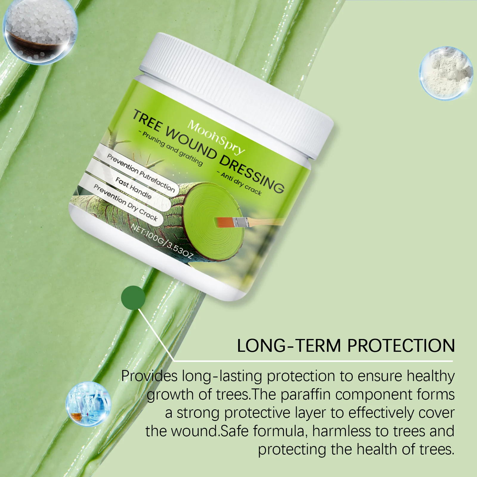 Tree Wound Dressing for Pruning and Grafting - 100g Healing Paste 10 tree wound healing paste spu913181056852 desc 10