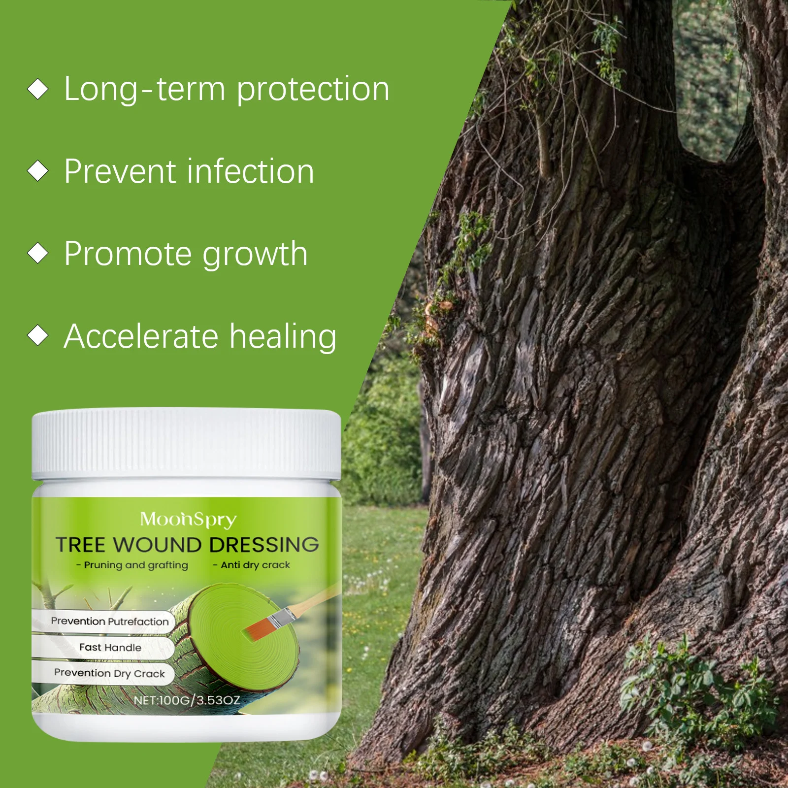 Tree Wound Dressing for Pruning and Grafting - 100g Healing Paste 11 tree wound healing paste spu913181056852 desc 11