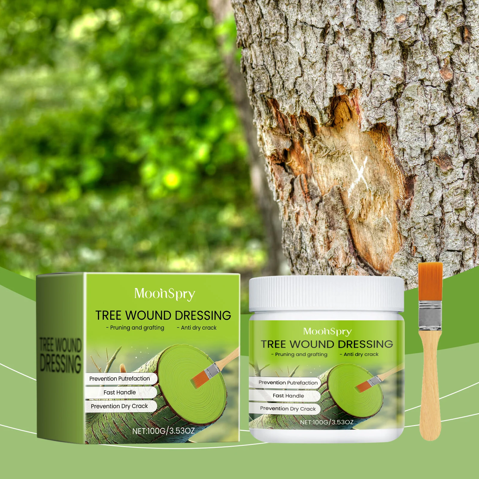 Tree Wound Dressing for Pruning and Grafting - 100g Healing Paste 2 tree wound healing paste spu913181056852 desc 2