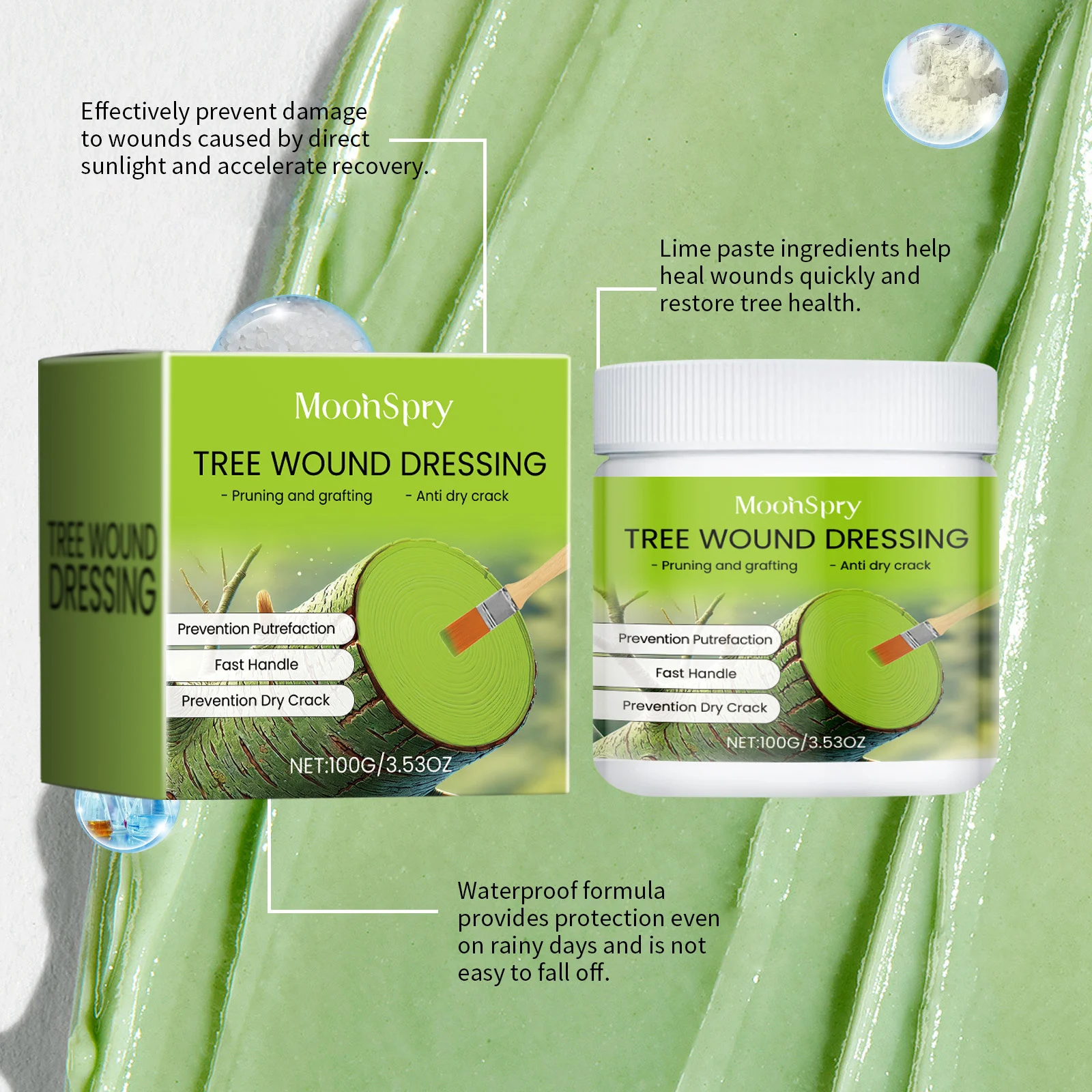 Tree Wound Dressing for Pruning and Grafting - 100g Healing Paste 9 tree wound healing paste spu913181056852 desc 9